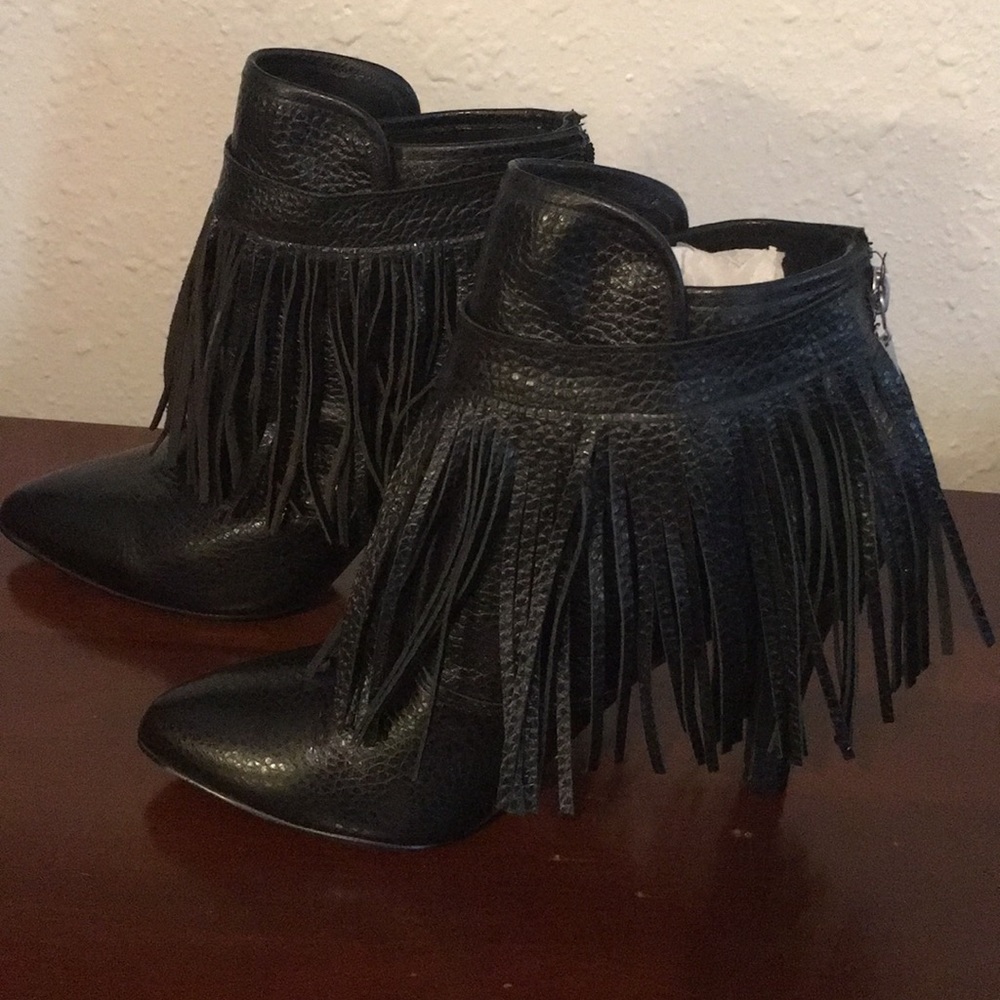 Lane Bryant fringe ankle boot